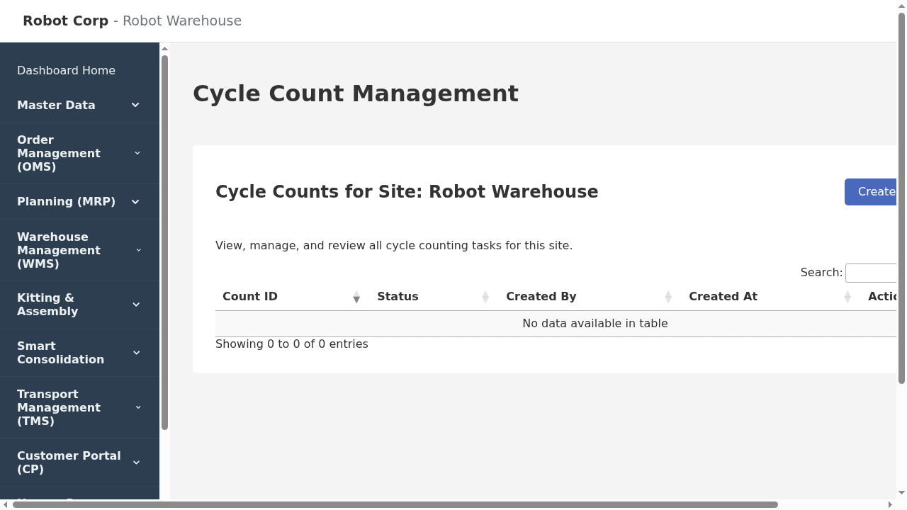 Cycle Count Dashboard